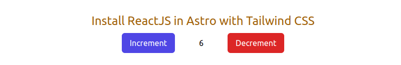 create counter app in astro using react