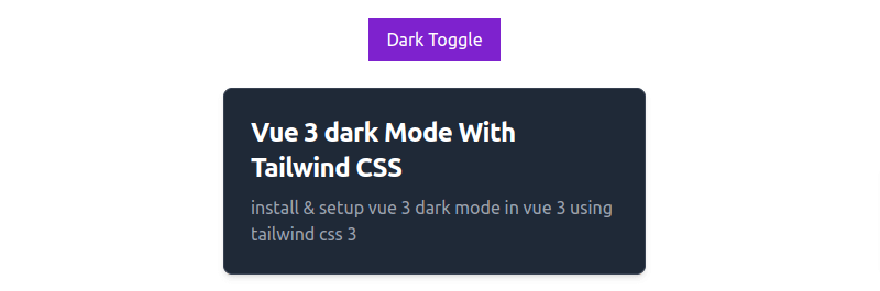 vue 3 darkmode toggle switch with tailwind css v3